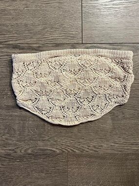 Tiger Mist Cream Crochet Tube Top
